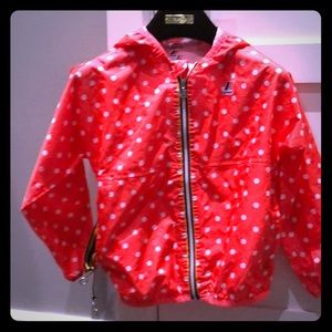 K-Way for Crewcuts Orange Polka Dot Windbreaker
